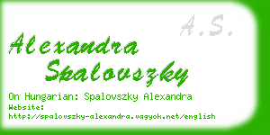 alexandra spalovszky business card
